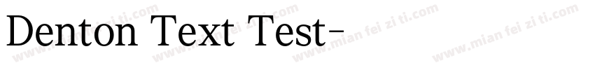 Denton Text Test字体转换